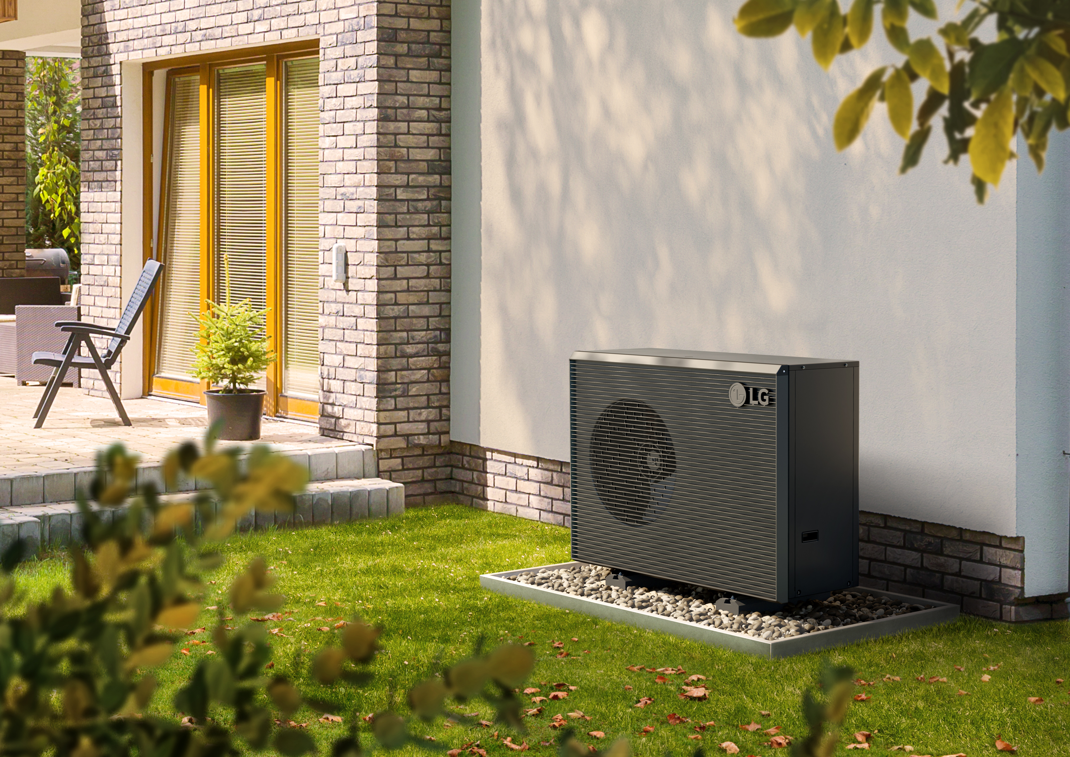 Warmtepomp geïntegreerd in woonomgeving