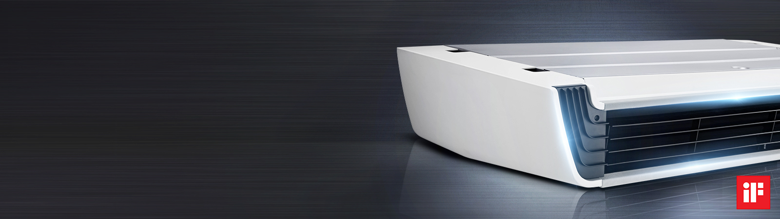 LG Multi Split vloer-plafond unit in een interieur