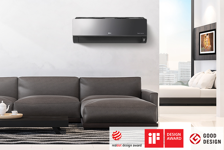 LG Dualcool wandmodel airco in interieur